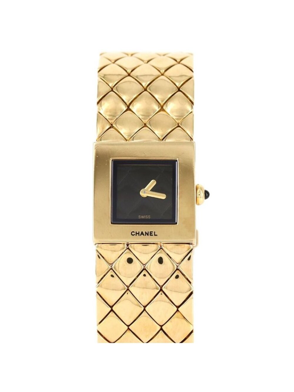 Chanel Quilted YG Quartz Bracelet